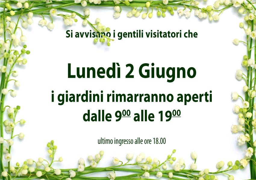 Apertura straordinaria per la Festa della Repubblica, lunedi 2 giugno dalle 9 alle 19