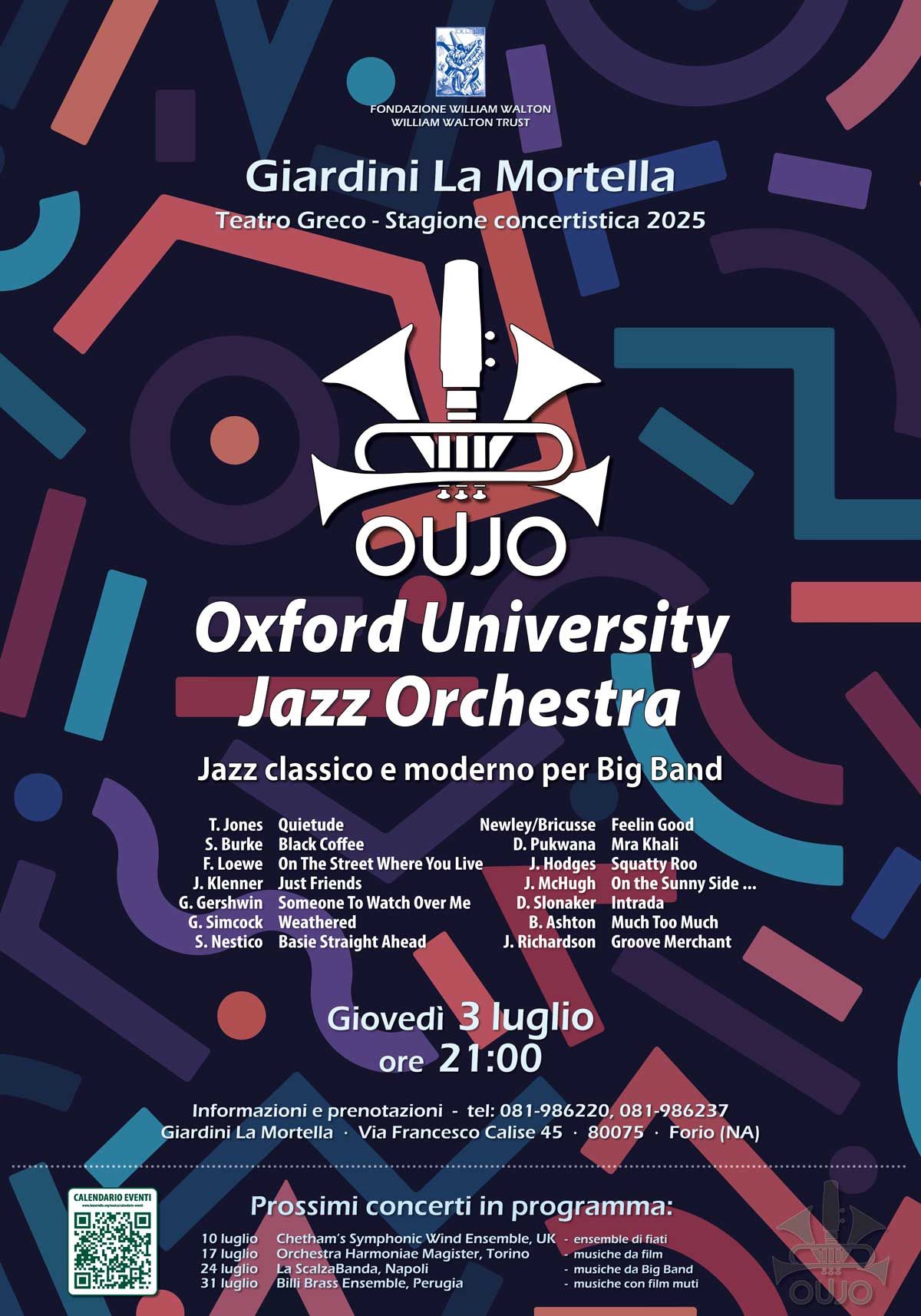 Concerto Teatro Greco, giovedì 7 luglio 2025 ore 21:00 - Oxford University Jazz Orchestra