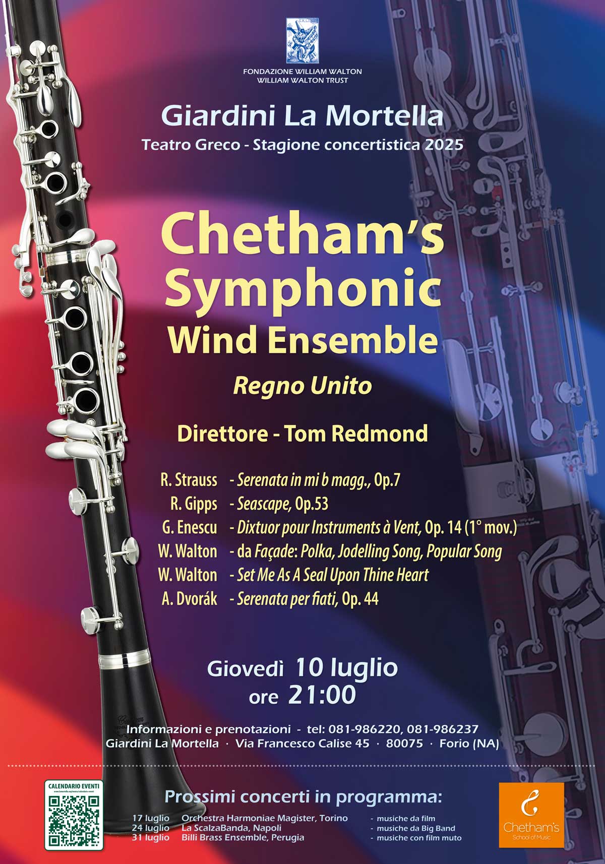 Giovedi 10 luglio, ore 21:00 - Chetham’s Symphonic Wind Ensemble