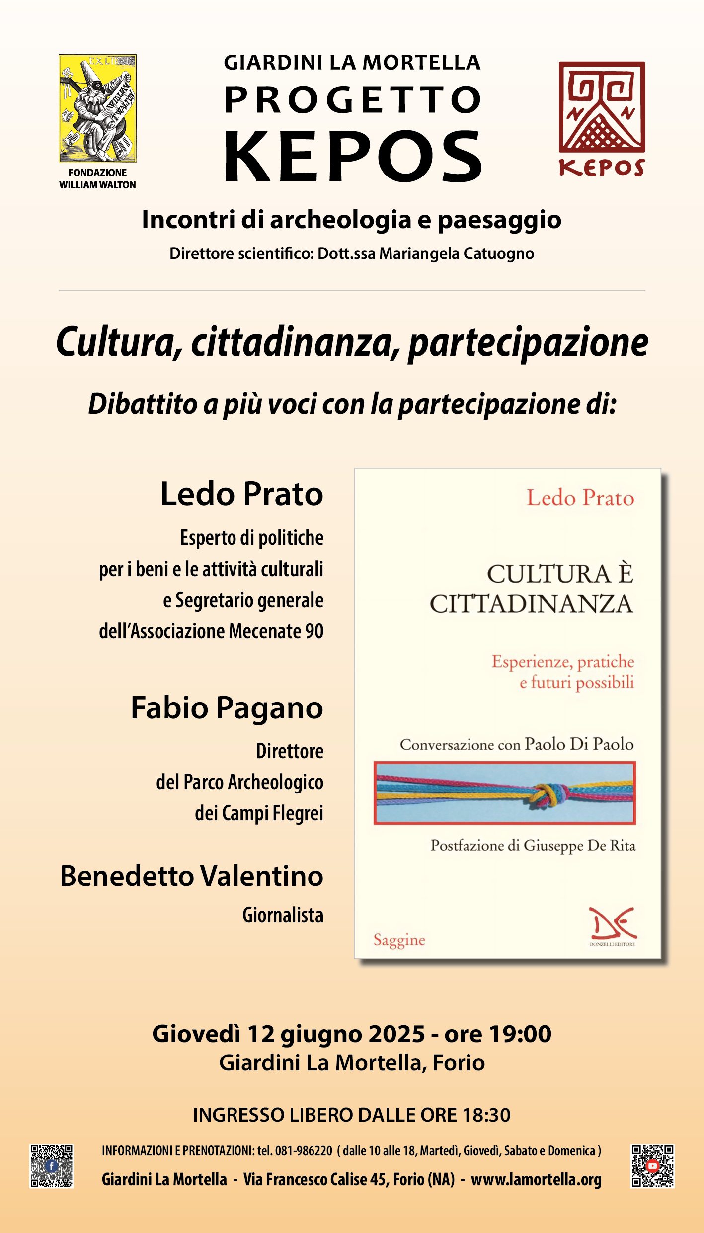 Progetto KEPOS "Paesaggi e Archeologia" 2025: III appuntamento, 12 giugno ore 19:00 ai Giardini La Mortella 