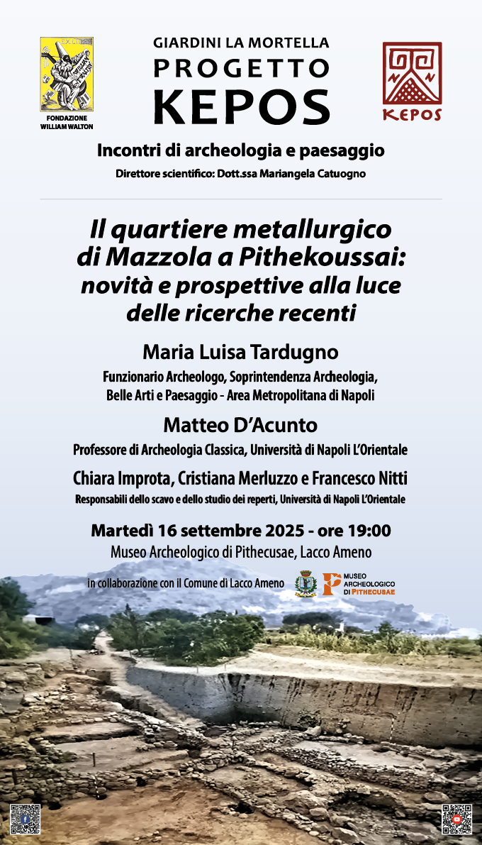 Progetto KEPOS "Paesaggi e Archeologia" 2025: VII appuntamento, 16 settembre ore 19:00 a Villa Arbusto - Lacco Ameno (NA)