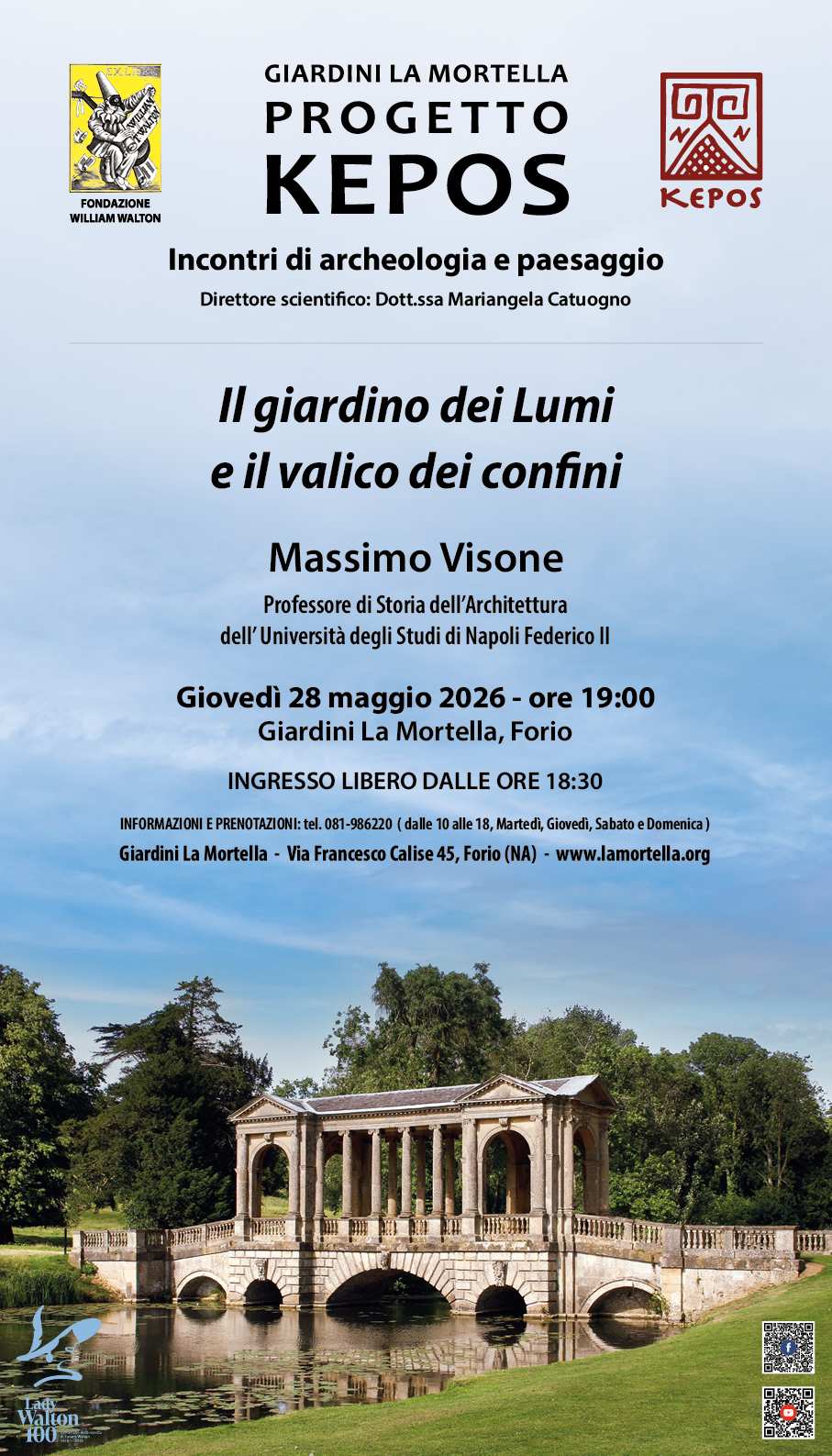 Progetto KEPOS "Paesaggi e Archeologia" 2026: III appuntamento, 28 maggio ore 19:00 a Giardini La Mortella